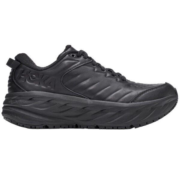 hoka bondi SR Dam svart black sko arbetssko dämpad promenad promenadsko