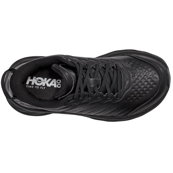 hoka bondi SR Dam svart black sko arbetssko dämpad promenad promenadsko ovandel ovan ovansida