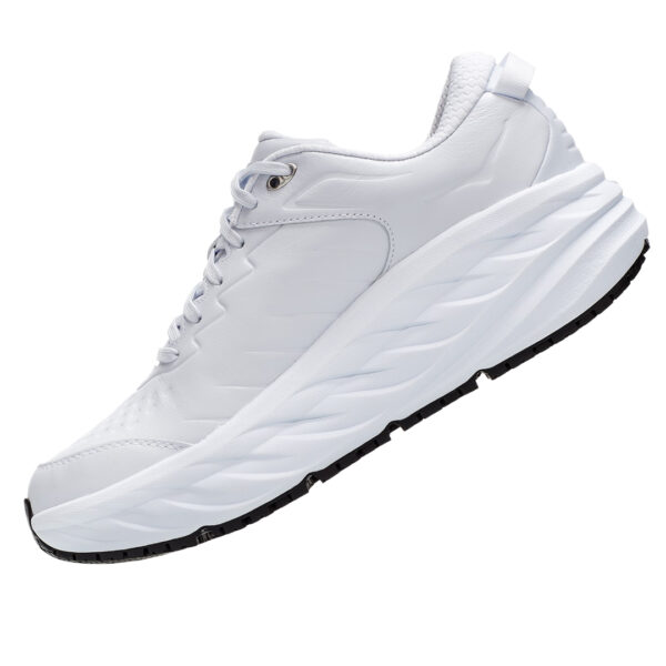 hoka bondi SR Dam vit white sko arbetssko dämpad promenad promenadsko