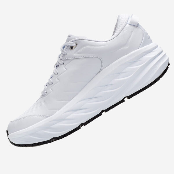 hoka bondi SR Dam vit white arbetssko dämpad promenadsko