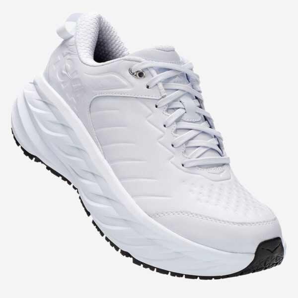 hoka bondi SR Dam vit white arbetssko dämpad promenadsko