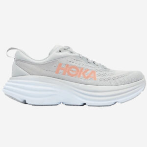 Hoka bondi 8 dam wide bred breda hoka one one grå löparskor joggingskor skor för breda fötter