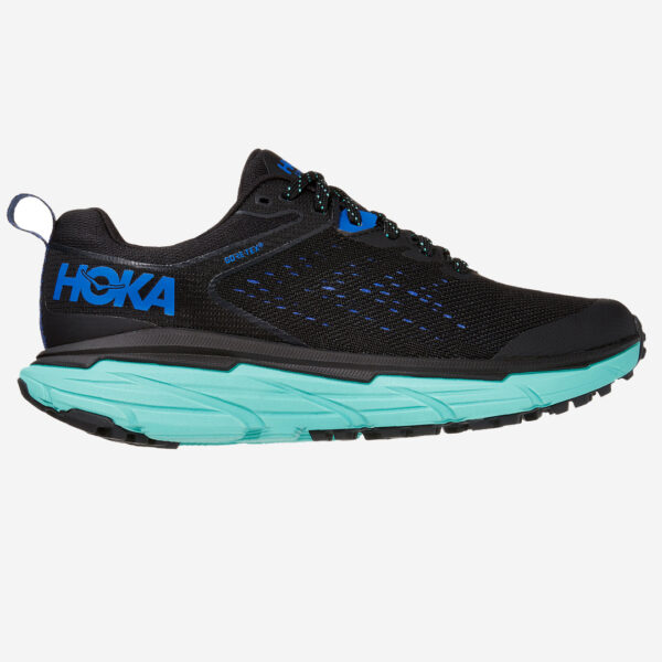 hoka one one challenger 6 atr gtx gore tex dam svart blå löparsko