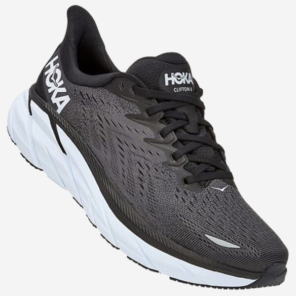 hoka one one clifton 8 wide bred sko noir black löparsko