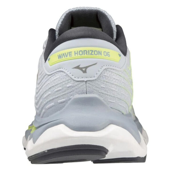 mizuno horizon 6 jogginsko sko skor online webshop flerfärgad jogging promenad vandring heather white neo lime gray grey grå back baksida