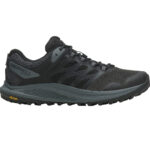 köp Merrell Nova 3 GTX gore-tex svart sko skor online webshop skobutik top ovan ovansida betterbalance jogging joggingsko löparsko löpare löpning walkingsko promenadsko