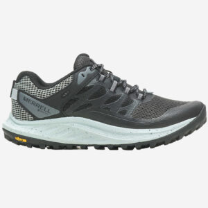svart grå blå merrell antora 3 gtx gore-tex noir black löparsko löpning löpare