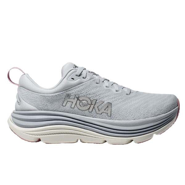 hoka gaviota 5 dam vit rosa sea ice pink twilight pronationsstöd löparsko