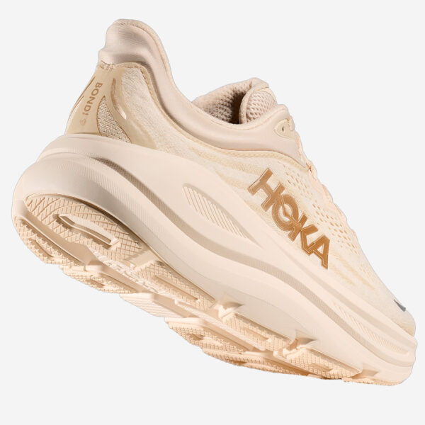 hoka bondi 9 dam beige löparsko