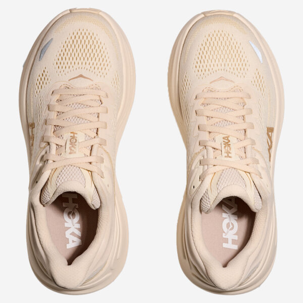 hoka bondi 9 dam beige löparsko