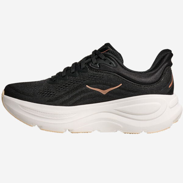 hoka bondi 9 dam svart vit beige löparsko